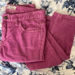 Free People Mauve/Magenta/Pink/Purple Corduroy Skinny Jeans Size 30